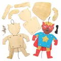 Produktbild: Baker Ross AT898 Heldenpuppen-Sets, 4 Stück, Helden-Holz-Bastelsets für Kinder zum Malen, Basteln und Dekorieren von Kunst und Handwerksaktivitäten, Mittel