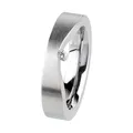 Produktbild: Ernstes Design Ring R302 edvita Edelstahl mattiert Zirkonia 5 mm 48-65