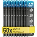 Produktbild: ABSINA Knopfzellen CR2032 3V 50er Pack - Batterien CR2032 auslaufsicher & mit Langer Haltbarkeit - CR 2032 Lithium Batterien für Autoschlüssen und vieles mehr