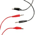 Produktbild: MC POWER Messleitung Krokodilklemmen auf Bananenstecker 4 mm Prüfkabel, Laborkabel 80cm für Multimeter 1xRot 1xSchwarz