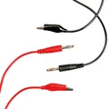 Produktbild: Messleitungen, 4mm Stecker - Krokodilklemme, 80cm, rot/schwarz