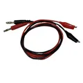 Produktbild: ➡️ Messleitung, Bananenstecker auf Krokodilklemme, rot-schwarz, 80cm lang