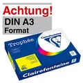 Produktbild: Clairefontaine Kopierpapier Trophée canariengelb DIN A3 80 g/qm 500 Blatt