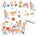 Produktbild: Papierdrachen Girlande Geburtstag - Zirkus - Deko für Kindergeburtstag - 10 m Partygirlande für Deine Feier - für Mädchen und Jungen - Party Deko Geburtstagsdeko Set 3