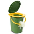 Produktbild: Camping Eimer Toilette WC Outdoor Universal Garten Angeln Reise Grün Orange 19L