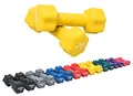 Produktbild: Bad Company Neopren Hanteln 2 x 2 kg gelb - Kleine Hantel gummiert für Fitness Gymnastik Aerobic Zuhause - Home Gym Kurzhanteln für Frauen Männer - Dumbbells 2kg