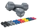 Produktbild: Bad Company Neopren Hanteln 2 x 4 kg grau - Kleine Hantel gummiert für Fitness Gymnastik Aerobic Zuhause - Home Gym Kurzhanteln für Frauen Männer - Dumbbells 4kg