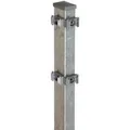 Produktbild: Eckzaunpfahl für Doppelstabmatten Verzinkt 4 cm x 6 cm x 120 cm