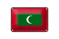 Produktbild: FEMER Blechschild Flagge Malediven 18x12cm Retro Flag Maldives Dekoration