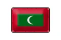 Produktbild: Femer GmbH Metallschild Flagge Malediven 18x12cm Retro Flag Maldives, (1 St), gewölbte Oberfläche, abgerundete Ecken, umgeschlagene Kanten