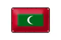 Produktbild: Blechschild Flagge Malediven 18x12 cm Retro Flag Maldives Deko Schild