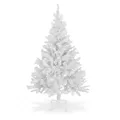 Produktbild: Künstlicher Weihnachtsbaum weiß inklusive Metall Ständer - 180 cm - Kunst Tannenbaum mit Baumständer klappbar - Weihnachtsdeko Christbaum Schneetanne Weihnachtstanne Kunstschnee Tanne unecht