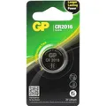 Produktbild: GP Batteries Knopfzelle CR2016 (1 Stk., CR2016, 90 mAh) (060.2016C1)