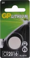 Produktbild: CR 2016 GP - Lithium-Knopfzelle, 3 V, 90 mAh, 20,0x1,6 mm