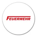 Produktbild: Huuraa Aufkleber Feuerwehr 10cm rund Sticker Geschenkidee