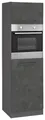 Produktbild: KOCHSTATION Backofenumbauschrank KS-Tulsa 60 cm breit, 200 cm hoch, für Einbaubackofen, schwarze Metallgriffe
