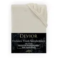 Produktbild: Devior Spannbettlaken aus 100% Nicki-Plüsch mit Cashmere-Touch, 190 g/m2 mit Einlaufschutz, Nicki, Gummizug: Rundumgummizug, für Standardmatratzen bis 22cm - Spannbettlaken 180 x 200 cm kuschelig beige 180 cm x 200 cm