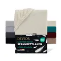 Produktbild: Devior Cashmere Touch Spannbettlaken, Natur, 180x200-200x200 cm – Flauschig weich & wärmend – Mikrofaser mit 190 g/m²– Winter-Spannbetttuch für Topper & Matratzen – Oeko-TEX Zertifiziert