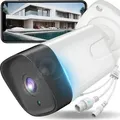 Produktbild: Kabellose WLAN Überwachungskamera IP Kamera Aussen Outdoor 1080P Full HD 2.4GHz WiFi IP66 Wasserdicht Bewegungserkennung Kartenslot 355°/90° Retoo