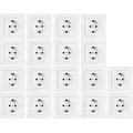 Produktbild: 18x Schutzkontakt-Steckdose mit Rahmen McPower 