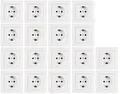 Produktbild: Schutzkontakt-Steckdose McPower ''Flair'' 250V~/16A, 18er-Pack, inkl. Rahmen