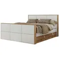 Produktbild: Boxspringbett mit Bettkasten Albero 2 King Duo , weiß , Maße (cm): B: 128 H: 113