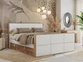Produktbild: MKS MÖBEL Boxspringbett ALBERO 2 KING DUO (Packung, Set, Bettkästen, Topper T25/Visco, T30-Schaum, Möbelplattenelementen), Doppelbett, Multipocket-Matratzen, Boxspringbett, Fußteil
