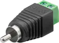 Produktbild: Cinch-zu-Terminalblock-Adapter, Terminal Block 2-pin auf Cinch-Stecker mit Schra