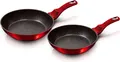 Produktbild: Berlinger Haus Burgundy Bratpfannenset 22 - 26cm Induktion Aluminium Antihaftbeschichtung Rot