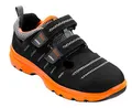Produktbild: ruNNex® S1P-ESD-Sicherheitsklettsandale FlexStar, schwarz/orange, Gr. 47