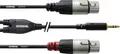 Produktbild: Cordial Audio Adapterkabel [1x Klinkenstecker 3.5mm - 2x XLR-Buchse] 3.00m Schwarz