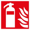 Produktbild: SafetyMarking Schild Folie nachleuchtend 150 x 150 mm Feuerlöscher ISO