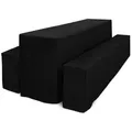 Produktbild: Beautissu Biertischhusse, Beautissu Premium L Biertischhusse 220x75cm schwarz 70 cm x 220 cm