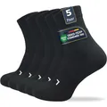 Produktbild: GAWILO 5 Paar Herren Laufsocken mit Kompression | Sportsocken | Anti-Blasen Schutz | Atmungsaktiv & Feuchtigkeitsregulierend (as3, numeric, numeric_47, numeric_50, regular, regular, schwarz, 47-50)
