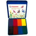 Produktbild: Stockmar Wachsmalblöcke 8 Farben im Mtall Etui Wachsmaler Wachsmal Schul Farben