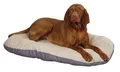 Produktbild: Kerbl Hunde Liegekissen Loneta (Hundekissen für mittelgroße bis große Rassen, Länge/Breite/Höhe 72/52/8 cm, Hundebett Beige/Grau) 80355