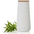 Produktbild: AdHoc Salz-/Pfeffermühle Scape manuell, (1 Stück), hochwertiges Keramikmahlwerk, exklusives Relief-Design, 12,3 cm hoch weiß