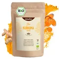 Produktbild: Kurkuma Pulver Bio 500g | fein gemahlene Kurkumawurzel in Bio-Qualität | Ideal zur Zubereitung einer Goldenen Milch, als Zugabe in Tee, asiatischen Gerichten, würzigen Suppen & Co | vom Achterhof