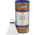 Produktbild: VICTOR Badminton-Bälle Nylon Shuttle 2000 Gold, Spielball, mittel, weiß, 3 Stück