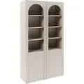 Produktbild: Selsey Arkadia - Vitrine mit Bogentüren und Glasfronten, Kaschmirgrau, 100 cm - Taupe