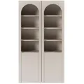 Produktbild: Selsey Vitrine, Kaschmir, Holzwerkstoff, 12 Fächer, Rechteckig, 100x180x33 cm, Wohnzimmer, Wohnwände, Vitrinenschränke