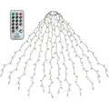 Produktbild: SALCAR Christbaumbeleuchtung mit Ring, LED Überwurf Lichterkette, Wasserdicht Weihnachtsbaum Lichterkette mit Fernbedienung Warmweiß, 2 m 12 Girlanden