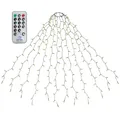 Produktbild: SALCAR 2m Christbaumbeleuchtung mit Ring und 12 Girlanden, 420er LED Überwurf Lichterkette mit Fernbedienung, Wasserdicht Lichterkette Weihnachtsbaum für 150cm bis 240cm Tannenbaum, Warmweiß