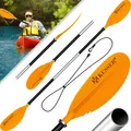 Produktbild: KESSER® Paddle Doppelpaddel - 4-teilig für Kanu Kayak SUP Stand-Up Paddling Board Stechpaddel, 228cm Aluminum Super Leicht für Schlauchboot, Stand Up Paddel Kajakfahren Surfboard Boot