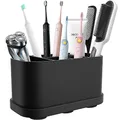 Produktbild: Csuntikulo Zahnbürstenhalter Badezimmer, Zahnpastaständer aus Silikon mit Saugnapf zur Befestigung der Arbeitsplattenwand nach Belieben, Vielseitiger Zahnbürsten Organizer für Bad,Küche