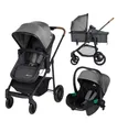 Produktbild: Bebeconfort Haze Trio, Kinderwagen 3-in-1 Komplettset, 0-4 Jahre, 2-in-1-Sitzeinheit, wendbarer & leichter Kinderwagen, i-Size-Babyschale,Tinted Stone