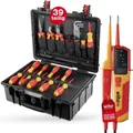 Produktbild: Wiha Werkzeugkoffer Lehrlingskoffer (45742), inkl. Spannungsprüfer, für Elektro-Installation 39-teilig VDE