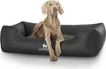 Produktbild: Knuffelwuff Orthopädisches Hundebett Madison aus laser-gestepptem Kunstleder Übergröße XXXL 155cm x 105cm Schwarz