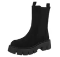 Produktbild: Ital-Design Stylische schwarze Stiefel mit robuster Sohle für Damen Plateaustiefelette (90152876) Blockabsatz Stiefeletten in Schwarz