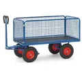 Produktbild: Fetra Handpritschenwagen mit Zugöse an der Deichsel, Drahtgitterwänden 600 mm hoch Luft-Bereifung 1200x800 mm